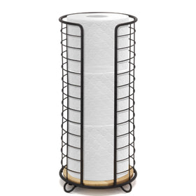 Brookstone open top design for easy, one-handed roll replacement.
