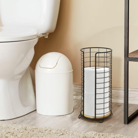 Brookstone durable metal construction ensures long-lasting bathroom storage.