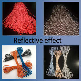 Brother Yixiu Dyneema reflective rope 2mm in camping setup with low stretch
