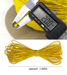 Brother Yixiu Dyneema reflective rope 2mm on tent ridge line for secure setup