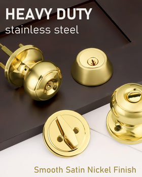 Brotima keyed-alike deadbolt close-up showcases sturdy construction suited for exterior and interior doors.
