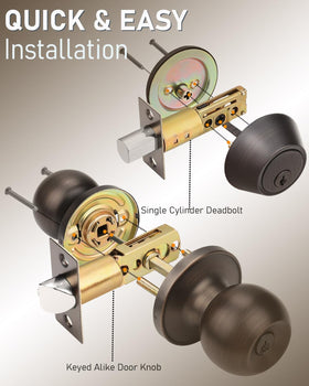 Brotima durable stainless steel front door lockset close-up highlights corrosion resistance.