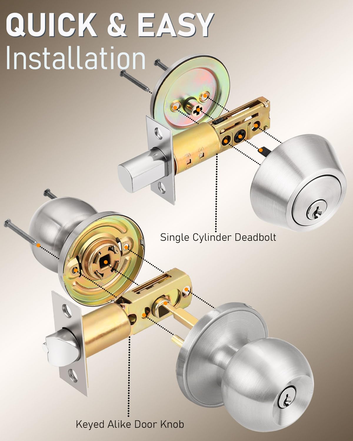 Brotima heavy-duty stainless steel with oil-rubbed bronze finish resists wear.