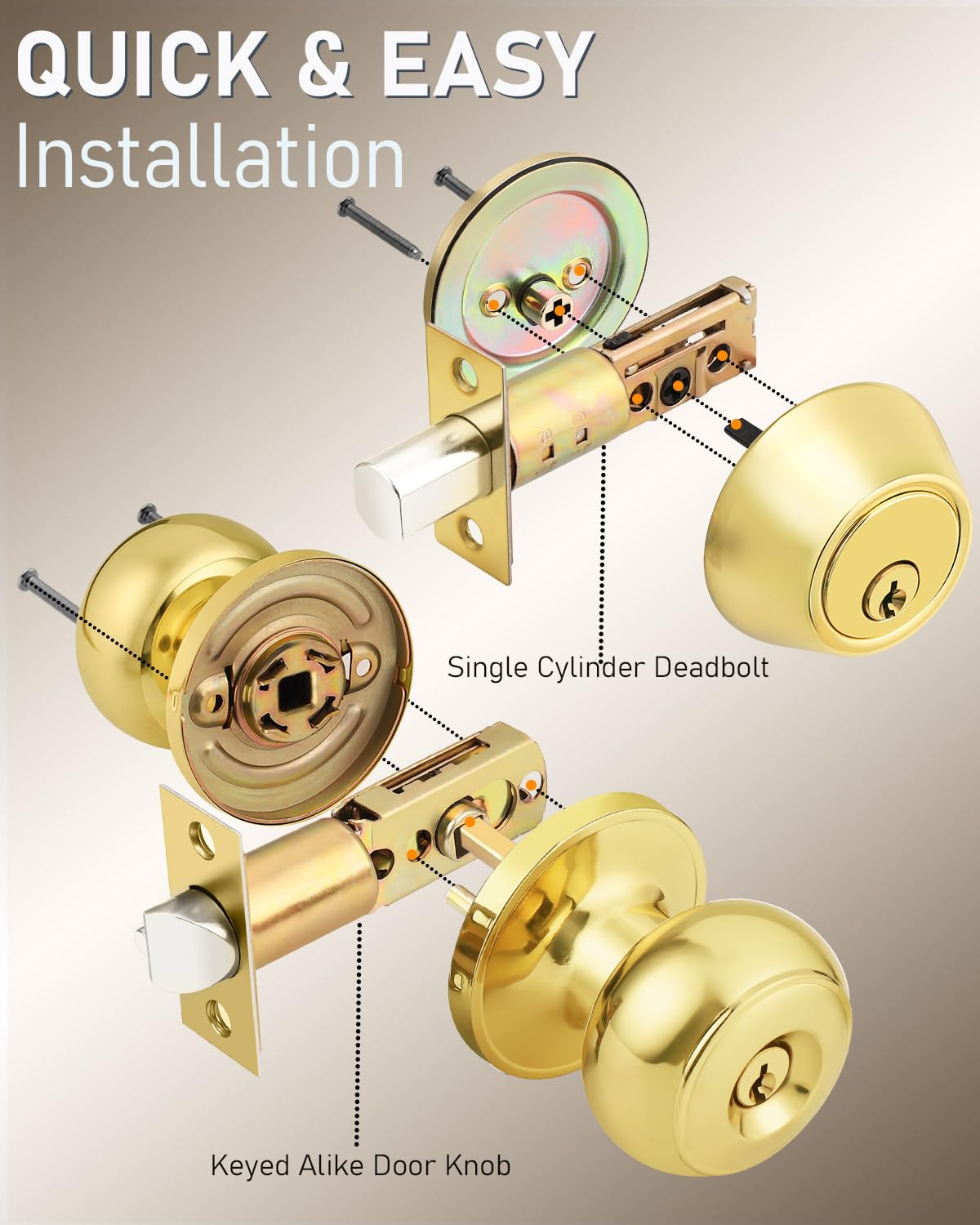 Brotima keyed-alike convenience enables a single key for multiple doors in homes or offices.