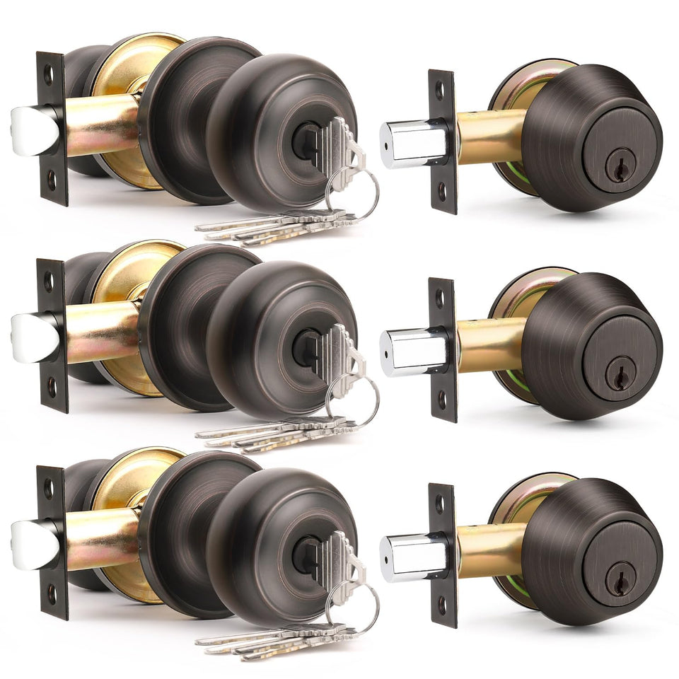 Brotima 3-pack keyed-alike lockset overview for home and office.