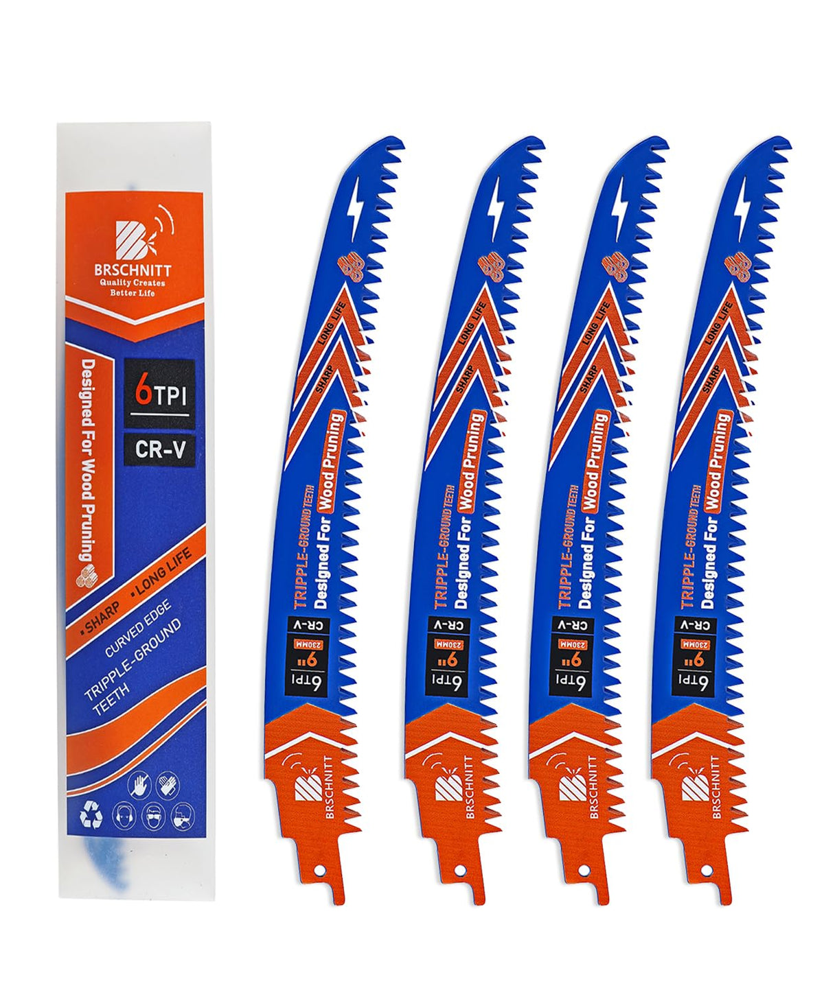 BRSCHNITT Japanese teeth 9-inch blade with arc edge for fast pruning cuts