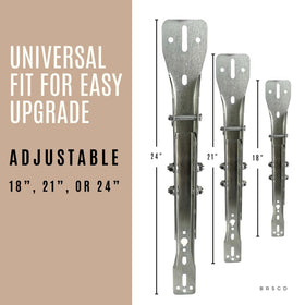BRSGD heavy-duty galvanized steel bracket resists corrosion in harsh weather.