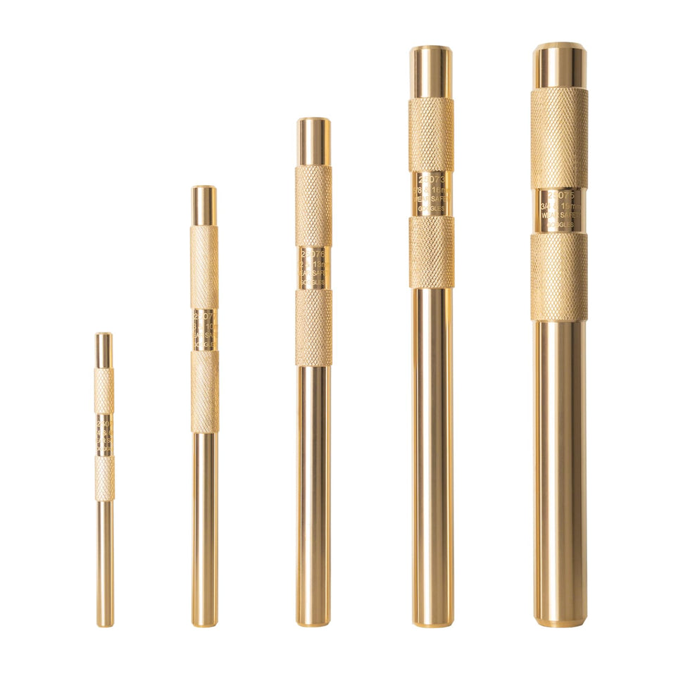 BRSUNAVOM brass punch set 1/4 inch for precise alignment without marring