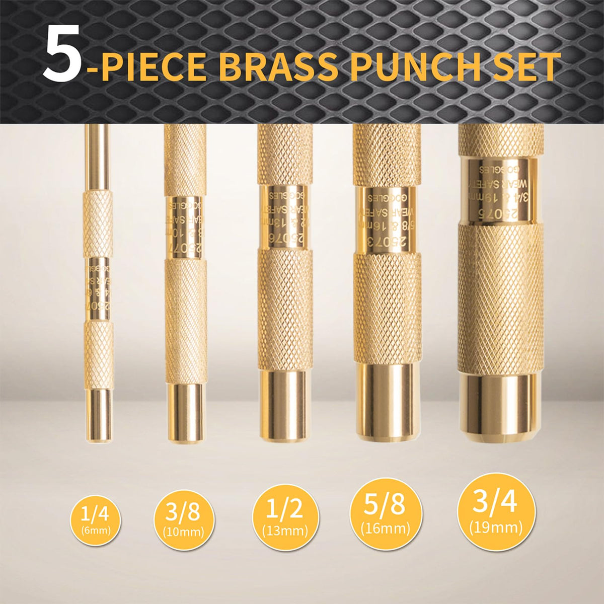 BRSUNAVOM brass punch set 3/8 inch for vehicle repairs