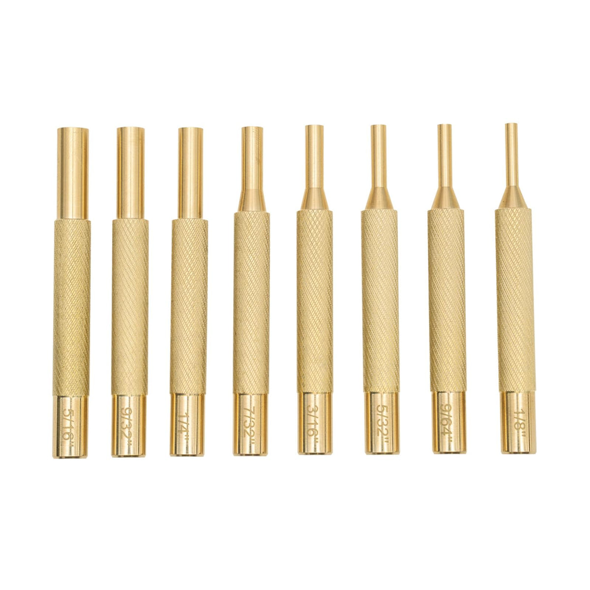 BRSUNAVOM brass punch set with eight sizes for precise pin driving.