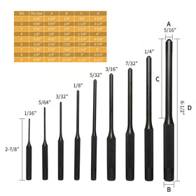 BRSUNAVOM brass pin punches provide smooth driving with minimal surface marking.