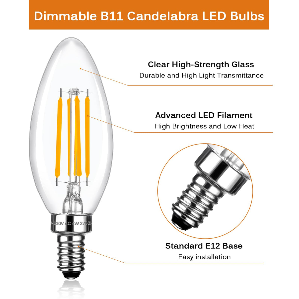 Brtstiun 360-degree beam for wide, even illumination.