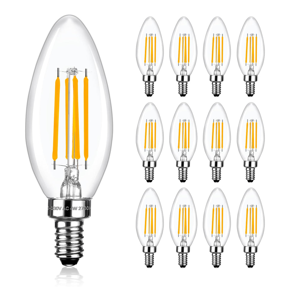 Brtstiun dimmable E12 B11 candle LED bulb for smooth, flexible dimming.