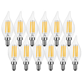 Brtstiun E12 candlebulb dimmable for ambient dining fixtures.