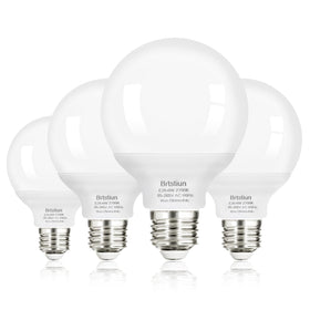Brtstiun G25 LED round vanity bulb for makeup mirrors with energy efficiency.