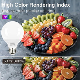 Brtstiun G25 bulbs in bathroom mirror setup delivering neutral white illumination.