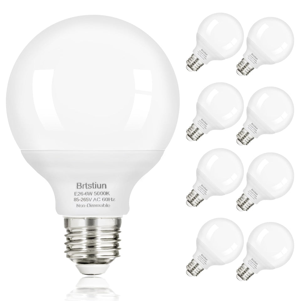Brtstiun G25 LED globe pack front view for easy vanity upgrades