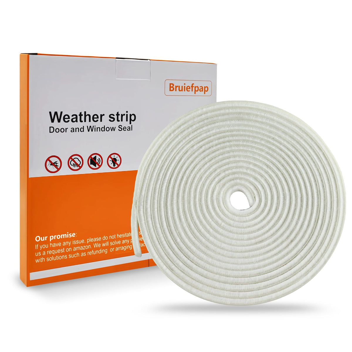Bruiefpap weatherstripping close-up seal demonstrates insulation performance