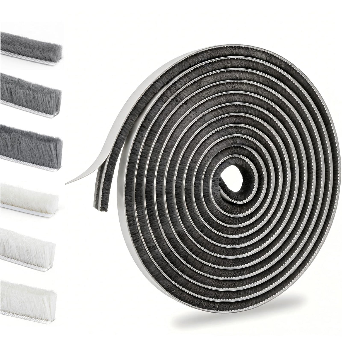 Bruiefpap weatherstripping self-adhesive door seal applied to frame for draft reduction.