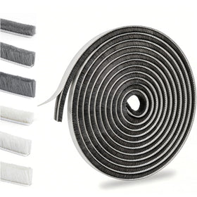 Bruiefpap weatherstripping self-adhesive door seal applied to frame for draft reduction.
