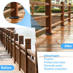 Bruwaa deck and porch upgrade with elegant post covers