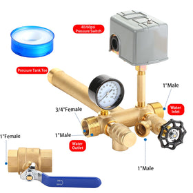 Brvclon 40-60 psi pressure switch automates pump cycling.