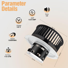 Brvclon Nutone motor labeling highlighting compatibility with QT models
