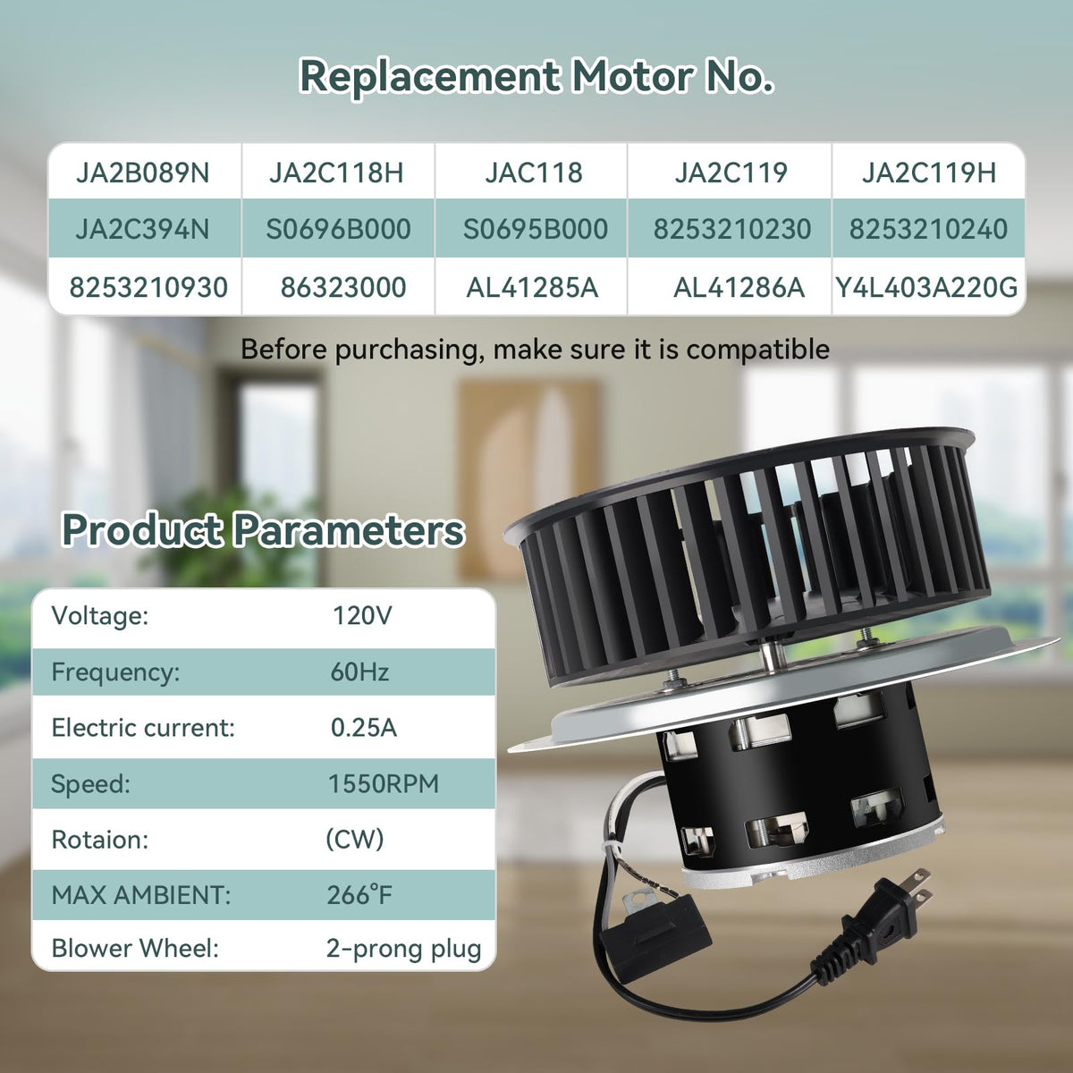 Brvclon quiet operation motor reduces noise and vibration