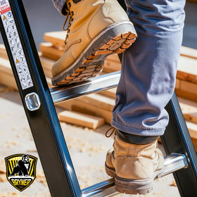 Bryner Step Folding Ladder anti-slip base on various floors.