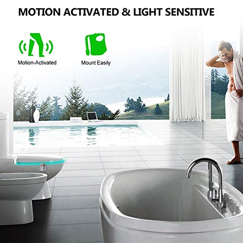 BSASHF flexible-arm toilet light installs quickly without tools.