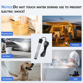 Works with buckets, basins, baths, and small inflatable pools