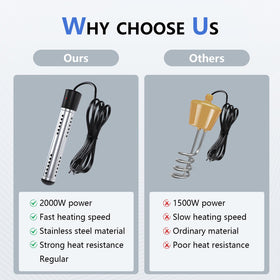 Portable and lightweight BSEED immersion heater for travel