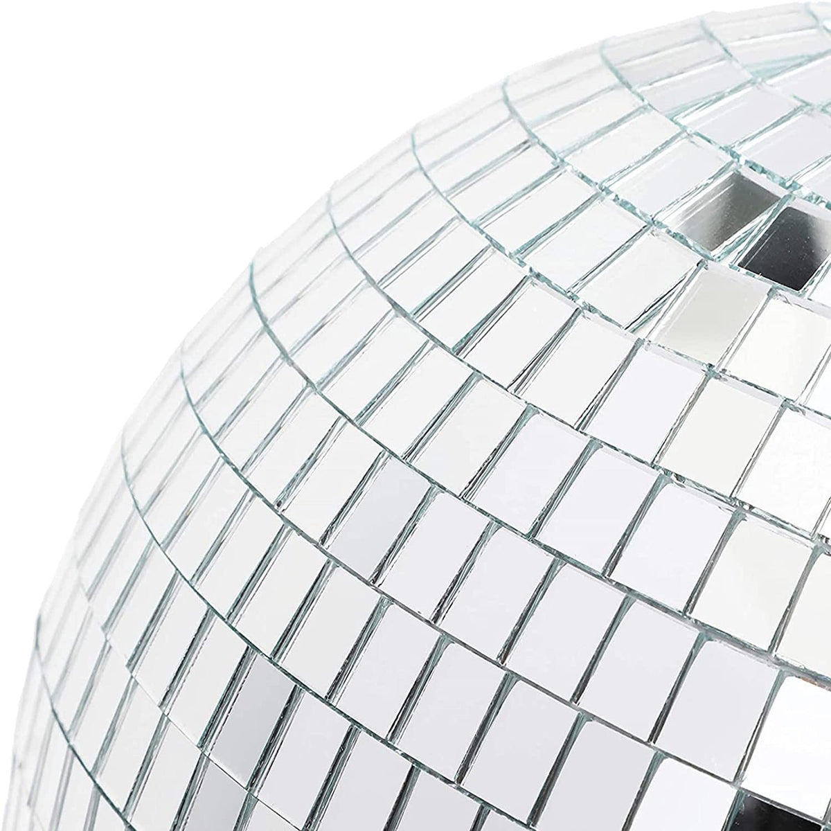 B&S FEEL silver disco ball surface shimmers to enhance wedding reception lights