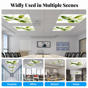 BSFHH green leaves ceiling cover installs quickly on compatible fixtures