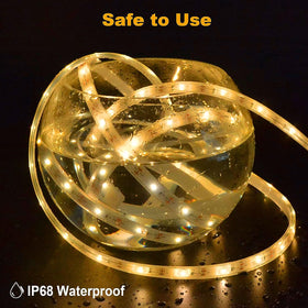 BSGlobal IP68 waterproof strip withstands rain, poolside setup, and year-round use.