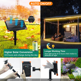 BSGlobal 7200mAh solar panel provides longer daily charging for brighter evenings.