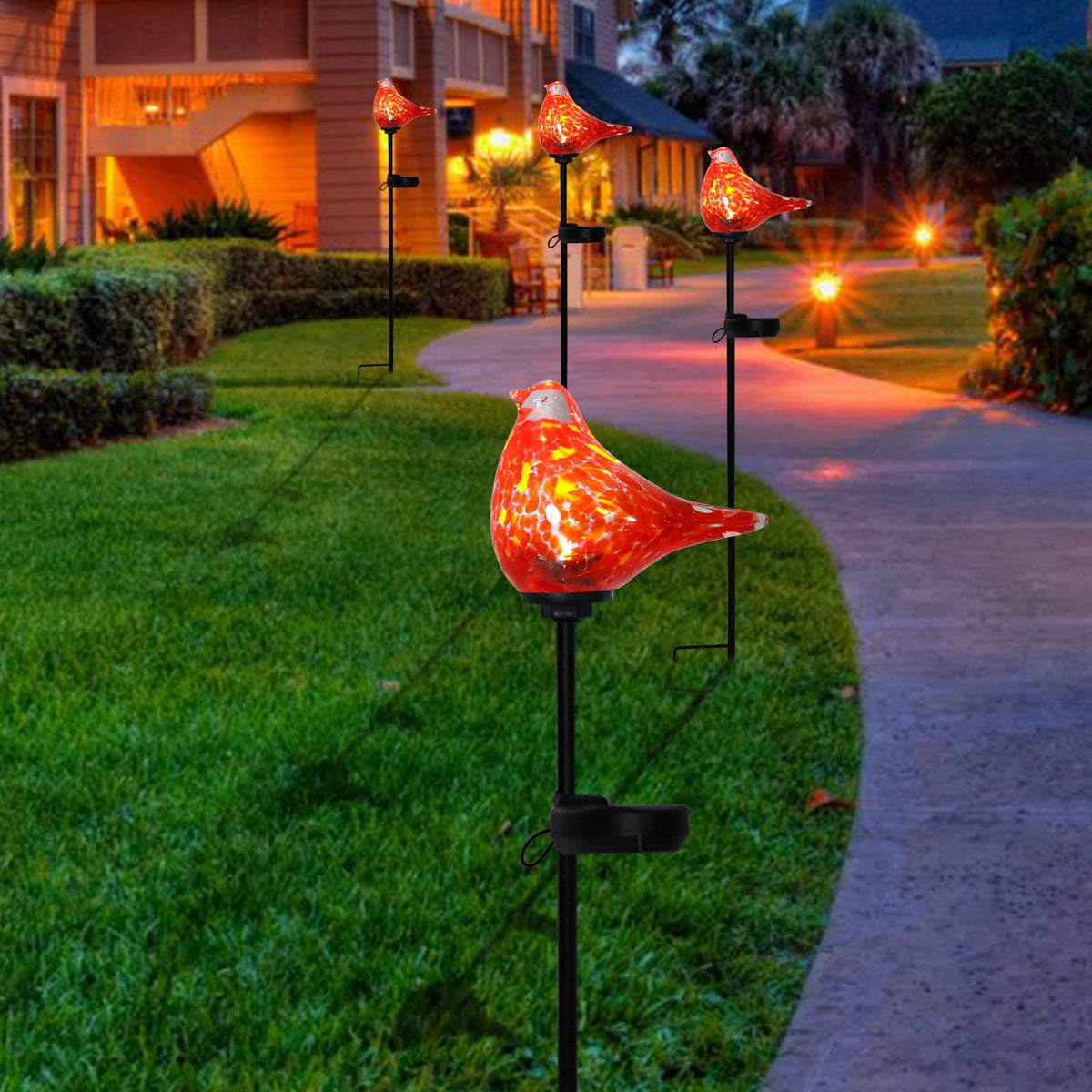 Bshine cardinal light with dusk to dawn sensor for automatic glow
