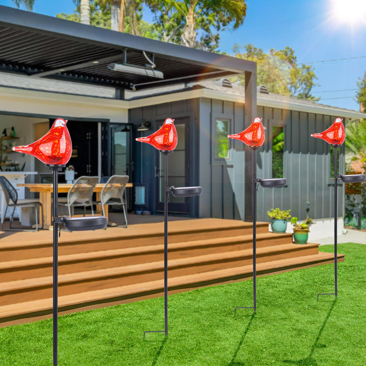 Bshine cardinal yard decor remains weatherproof for year-round display