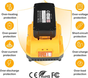 BSLITE battery securely clicked into tool slot for reliable power.