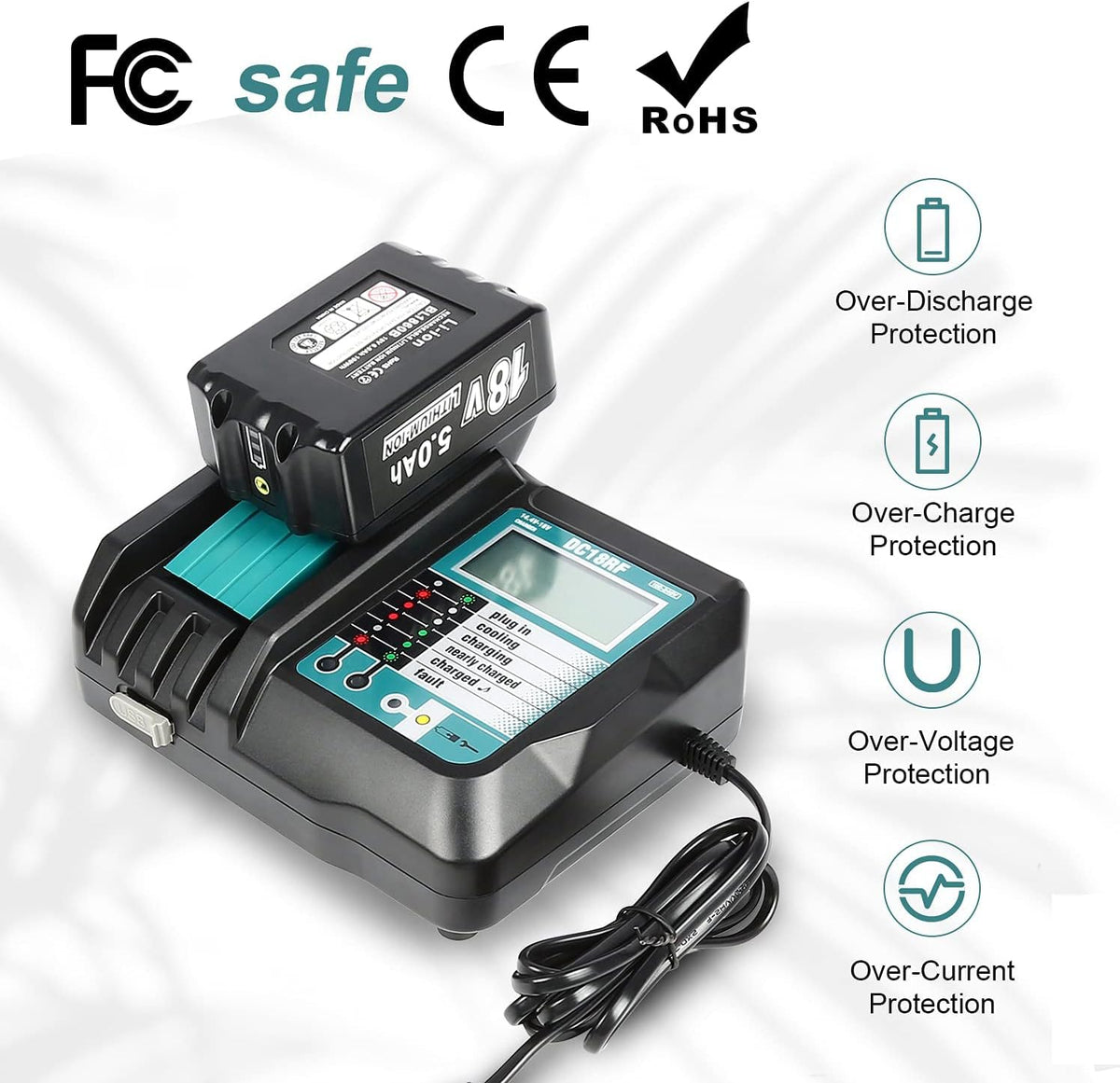 Bslite DC18RF front USB port enables device charging on site.