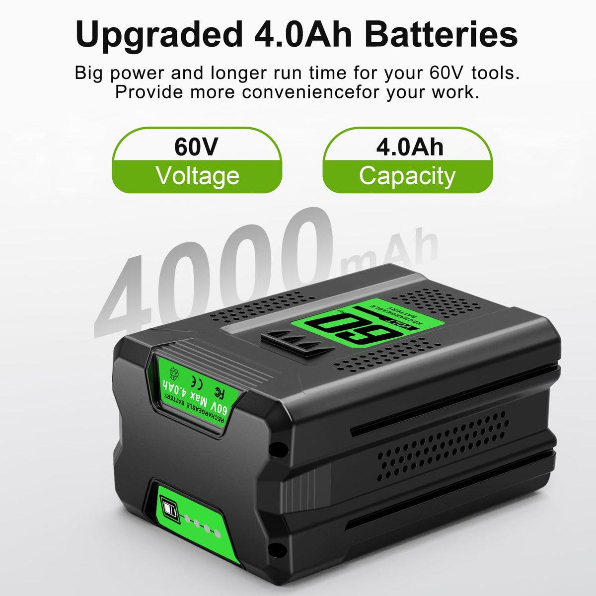 Bslite 4-level LED indicator shows charge level for planning tasks.