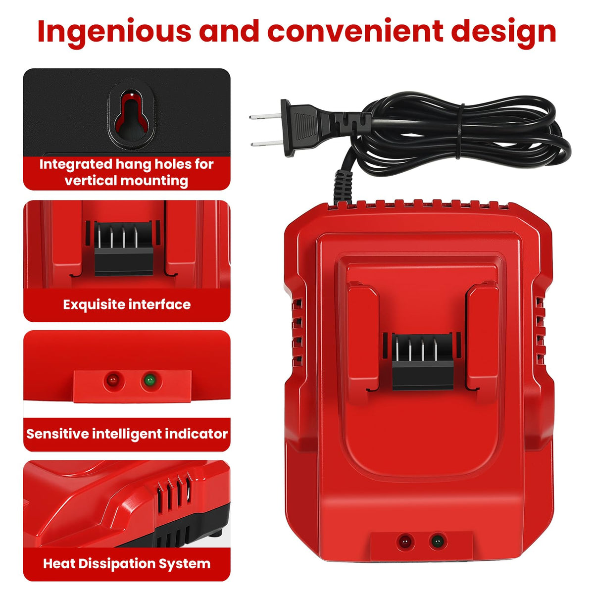 Bslite Rapid Charger Station battery insertion click and secure lock.