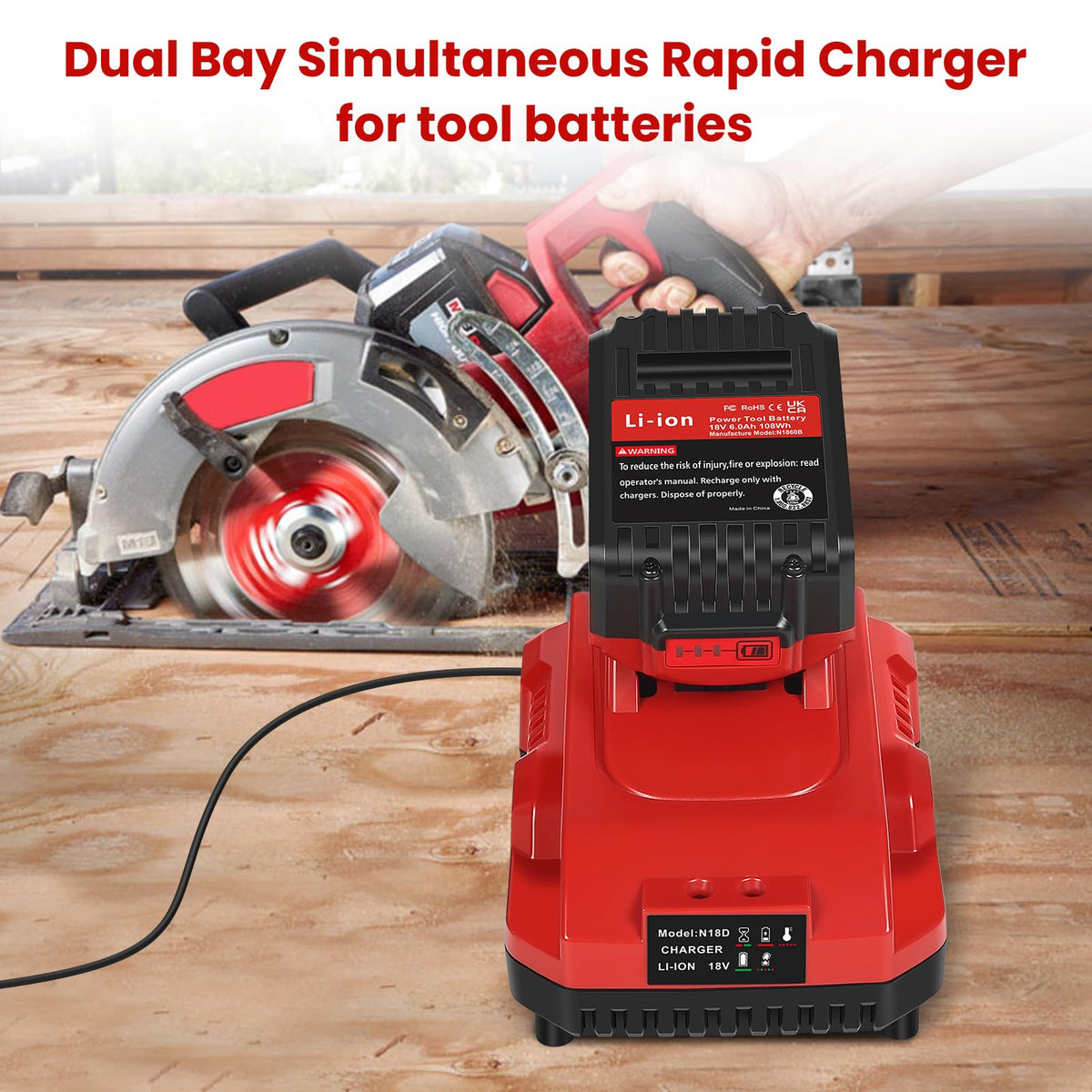Bslite Rapid Charger Station shows secure battery lock after installation.
