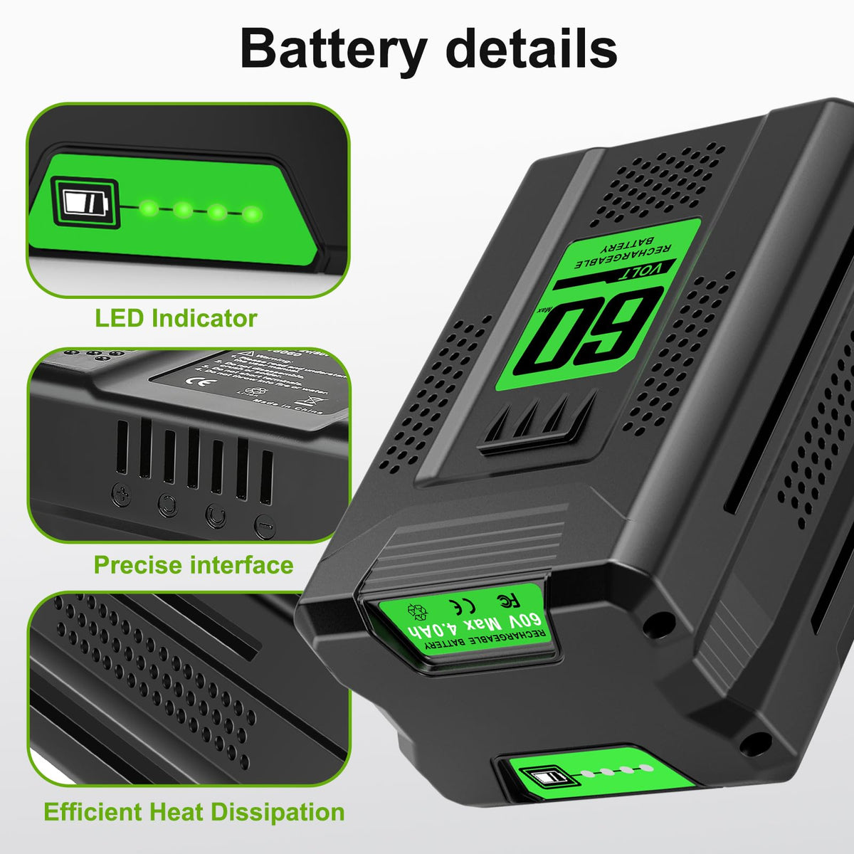 Bslite side view highlights rugged ABS+PC shell for outdoor use.