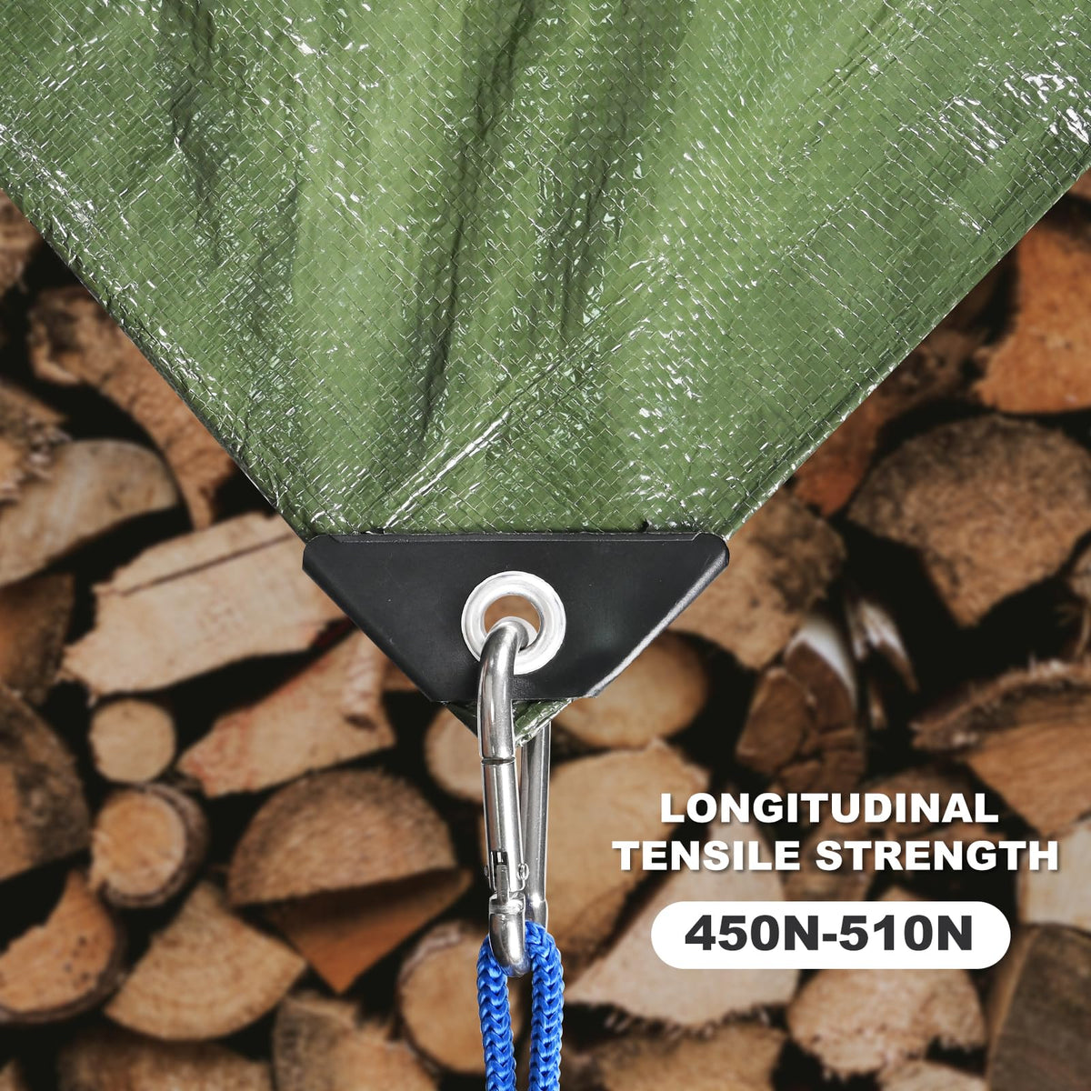 Close-up of rustproof aluminum grommets on BSRHOME tarp