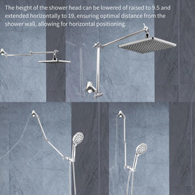 BSTCWCP chrome shower arm in a modern bathroom setup