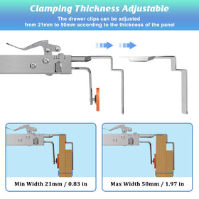 BSTSLL adjustable-width clamps adapt from 21mm to 50mm for various panels