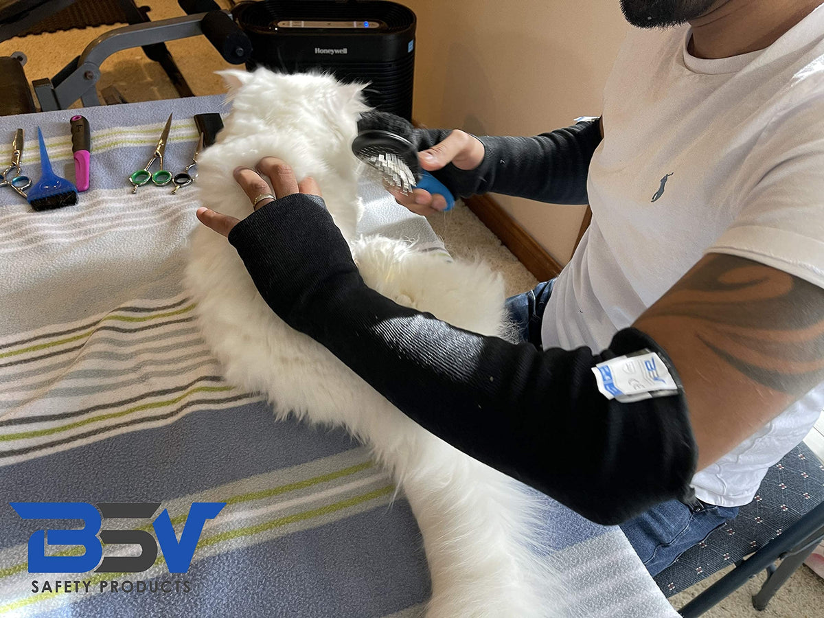 BSV arm sleeves keep arms dry and cool during long shifts.