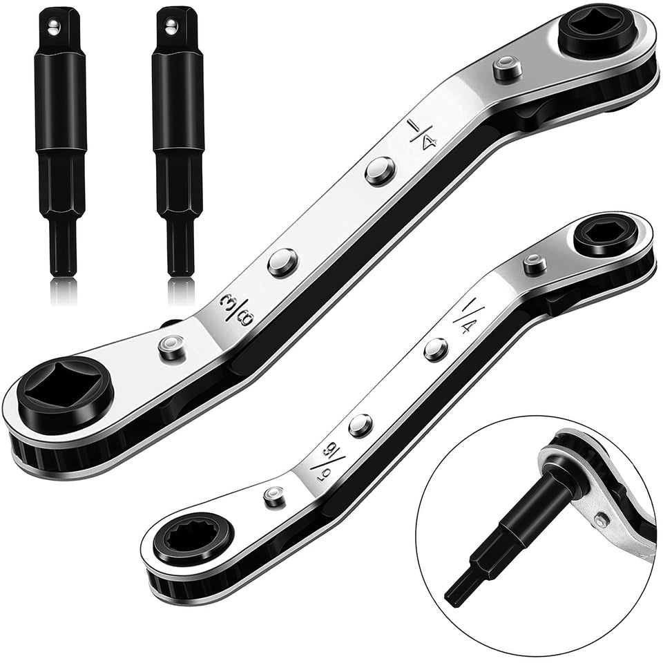 Btanadi HVAC wrench kit with pneumatic ratchet for 5/16-inch and 1/4-inch, easy access