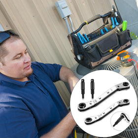Btanadi valve wrenches for opening and closing compressor valves in tight spaces